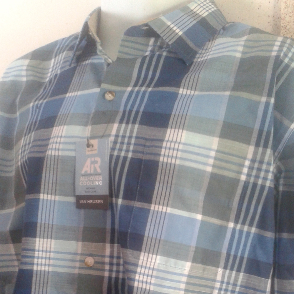 Van Heusen Blue Plaid Shirt
